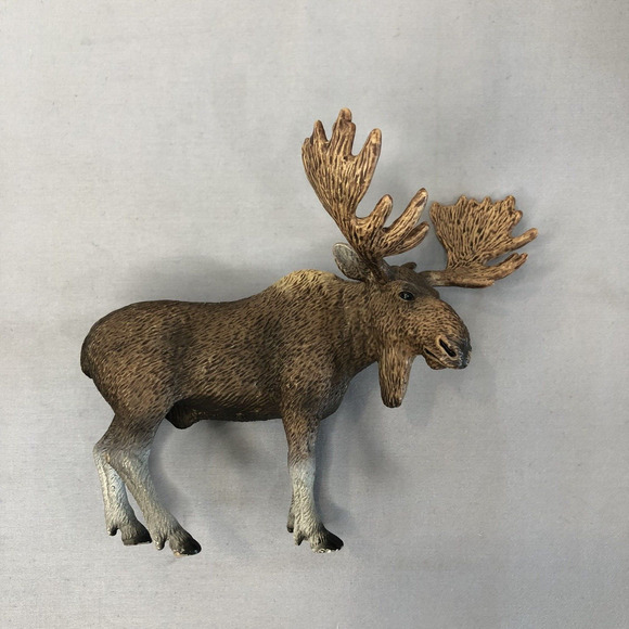 Schleich Adult Male Bull Moose And Cow Figure Figurine Toy 2009 Wildlife - Picture 4 of 5